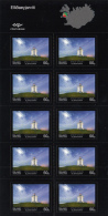 Iceland 2015 MNH Minisheet Of 10 Ellidaeyjarviti Lighthouses - Blocks & Sheetlets
