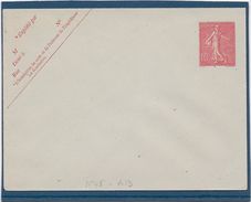 France Entiers Postaux - 10 C Semeuse Lignée - Enveloppe 123x96 Mm - Neuf - TB - Enveloppes Types Et TSC (avant 1995)