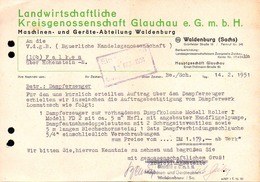 A8579 - Glauchau - Landwirtschaftliche Kreisgenossenschaft Rechnung Abt. Waldenburg 1951 - 1950 - ...