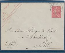 France Entiers Postaux - 10 C Semeuse Lignée - Enveloppe 123x96 Mm - Oblitéré - Standard Covers & Stamped On Demand (before 1995)