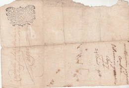 Manuscrit Cachet Généralité LIMOGES Denier Le Quart De Feuille 23/6/1697 Haute Vienne - Cachets Généralité