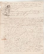 Manuscrit Cachet Généralité LIMOGES Dix Deniers 20/4/1736/1736  Comte De Laval, Moreau De La Jarrige, Haute Vienne - Algemene Zegels