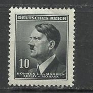 BOHEMIA AND MORAVIA PROTECTORATE 1942 - A. HITLER. - MH LIGHTLY MINT HINGED - Nuevos