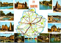 Carte Géographique - Sarthe - Mapas