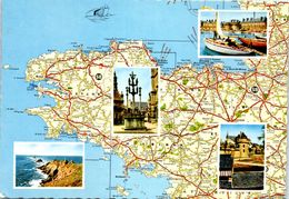 Carte Géographique - La Bretagne - Landkarten