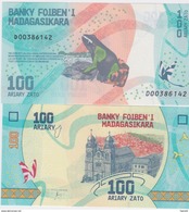 MADAGASCAR  Attractive  Newly Issued 100 Ariary    Pnew   2017 UNC. - Madagaskar