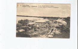 LEOPOLDVILLE (KINSHASA) 44 CONGO BELGE LE PORT . UNE VUE DES MAGASINS ET ATELIERS (CARTE AVEC ENTIER POSTAL) - Kinshasa - Leopoldville