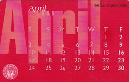 United Arab Emirates, AE-ETI-CHP-0085, Calendars, April (C/N "9922"), 2 Scans. - Emirati Arabi Uniti