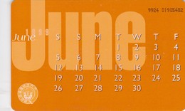 United Arab Emirates, AE-ETI-CHP-0087, Calendars, June (C/N "9924"), 2 Scans. - Emirati Arabi Uniti