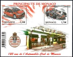 MONACO 2010 Mint Sheet MNH** Automobile Club Of Monaco - Cars Automobilclub Von Monaco Voitures - Cars