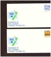 AU147    -   2 NEW ENTIRE   /   FEDERATION OF NEW ZEALAND PHILATELIC SOCIETIES INC. - Enteros Postales