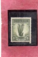 AUSTRALIA 1932 BIRD FAUNA AVICOLA UCCELLO Male Lyrebird LIRA 1sh MNH - Nuevos