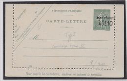 France Entiers Postaux - 15 C Semeuse Lignée Surchargée 0f10 Taxe Réduite - Carte-lettre - Neuf - TB - Letter Cards