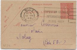 France Entiers Postaux - 50 C Semeuse Lignée - Carte-lettre - Oblitéré - Kaartbrieven