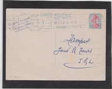 France Entiers Postaux - Semeuse Lignée De Piel - Carte Postale - TB - Cartoline Postali E Su Commissione Privata TSC (ante 1995)