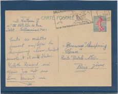 France Entiers Postaux - Semeuse Lignée De Piel - Carte Postale - TB - Standard Postcards & Stamped On Demand (before 1995)