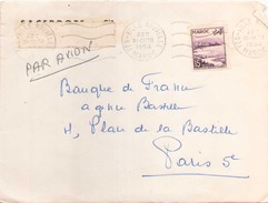 MAROC ENVELOPPE DU 31 OCTOBRE 1954 DE FES POUR PARIS - Covers & Documents