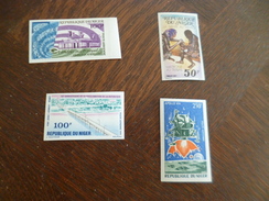 Imperfored Non Dentelé Afrique Niger Lot De 4 TP Neuf Sans Charnière - Níger (1960-...)