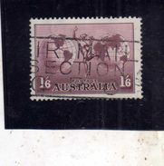 AUSTRALIA 1934 AIR MAIL POSTA AEREA AIRMAIL MERCURY AND Hemispheres 1/6 1sh 6p USATO USED OBLITERE' - Usati