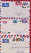 INDIA INDE 3 X  LETTER ENVELOPE AIR MAIL  SENT AUSTRIA AND GERMANY - Luchtpost