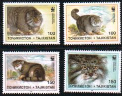 Tajikistan 1996  WWF   Mi.nr. 94-97   MNH   + 4 FDC 's  Cats - Tadschikistan