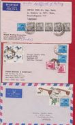 INDIA INDE 3 X LETTER ENVELOPE AIR MAIL  SENT AUSTRIA AND GERMANY - Poste Aérienne