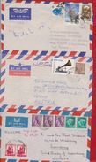 INDIA INDE 3 X LETTER ENVELOPE AIR MAIL  SENT AUSTRIA GERMANY AND LUXEMBURG - Airmail