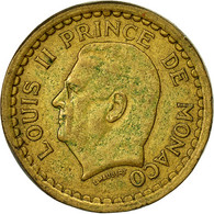 Monnaie, Monaco, Louis II, Franc, Undated (1943), Poissy, TTB, Aluminum-Bronze - 1922-1949 Louis II