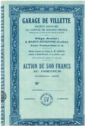 Action Uncirculed - Garage De Villette - Titre De 1936 - Automovilismo