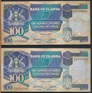 °°° UGANDA - 100 SHILLINGS 1987/1988 °°° - Oeganda