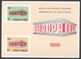 1969   Europa  Feuillet De Luxe    COB 1489-90 - Folettos De Lujo [LX]