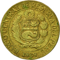 Monnaie, Pérou, 5 Centavos, 1969, Lima, TTB, Laiton, KM:244.2 - Peru