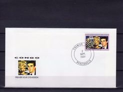 Congo Brazaville 1991, Chess, 1val In FDC - FDC