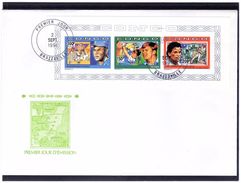 Congo Brazaville 1991, Golf, Baseball, 3val In BF IMPERFORATED In FDC - FDC