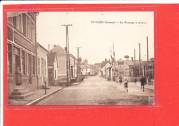 80 SAINT OUEN Cpa Animée Le Passage A Niveau   Photo Damervalle - Saint Ouen