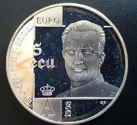 BELGIUM 5 ECU (EURO) 1998 SILVER PROOF "50th Anniversary - Human Rights Declaration" Free Shipping Via Registered Air - Ecus (oro)