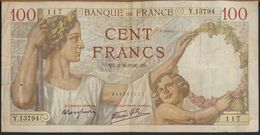 °°° FRANCE - 100 FRANCS 8/8/1940 °°° - 100 F 1939-1942 ''Sully''