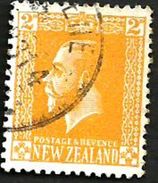 NEW ZEALAND 2 PENCE ORANGE KGV HEAD OUT OF SET OF ? 1920's(?) SG? USED POSTMARKED LEFT READ DESCRIPTION !! - Usados