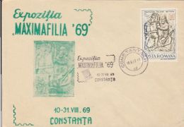 67138- CONSTANTA PHILATELIC EXHIBITION, DETAIL OF TROPAEUM TRAJANI MONUMENT, SPECIAL COVER, 1969, ROMANIA - Covers & Documents