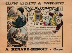 Caen - Rarissime - Livret De Décalcomanie Pellerin -pub Renard Benoit 8 Bd Du Theatre Caen - 6 Scan - Reclame