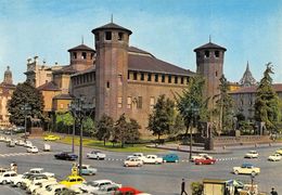 D7001 "TORINO - PIAZZA CASTELLO - PALAZZO MADAMA " ANIMATA  AUTO '70, SACAT 224  CART NON SPED - Lugares Y Plazas