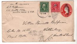 Brief, Ganzsache USA, Housten, Texas Nach Wittenberg - ...-1900