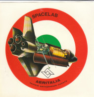C2095 - ADESIVO STICKER - AVIAZIONE - SOCIETA' AEROSPAZIALE ITALIANA AERITALIA - SPACELAB - Stickers