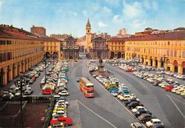 D7010 "TORINO-PIAZZA SAN CARLO-MONUMENTO A  E. FILIBERTO-CHIESE" ANIMATA ,AUTO (FIAT),BUS,S.A.C.A.T 320  CART  NON SPED - Plaatsen & Squares