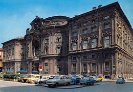 D7015 "TORINO - PIAZZA E PALAZZO CARIGNANO 1679" ANIMATA ,AUTO '70, S.A.C.A.T 370  CART NON SPED - Palazzo Carignano