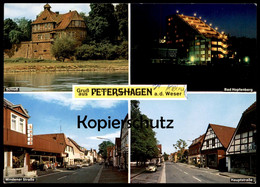 ÄLTERE POSTKARTE GRUSS AUS PETERSHAGEN AN DER WESER HAUPTSTRASSE MINDENER STRASSE SCHLOSS AK Cpa Postcard Ansichtskarte - Petershagen