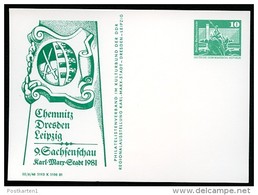 DDR PP16 C2/017 Privat-Postkarte SACHSENSCHAU Karl-Marx-Stadt 1981 NGK 3,00 € - Cartoline Private - Nuovi