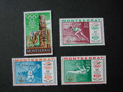 MONTSERRAT 1968 - OLYMPICS MEXICO 68 - YVERT Nº 199-202** - Weightlifting