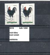 Variété Adhésif De 2016 Oblitéré Y&T N° Adh 1255 Nuance - Used Stamps