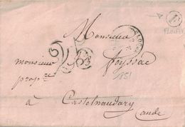 HAUTE GARONNE - TOULOUSE - BOITE RURALE F - LE 2 JANVIER 1851 - PAS DE TEXTE POUR SITUER LA BR ( P1) - 1849-1876: Classic Period